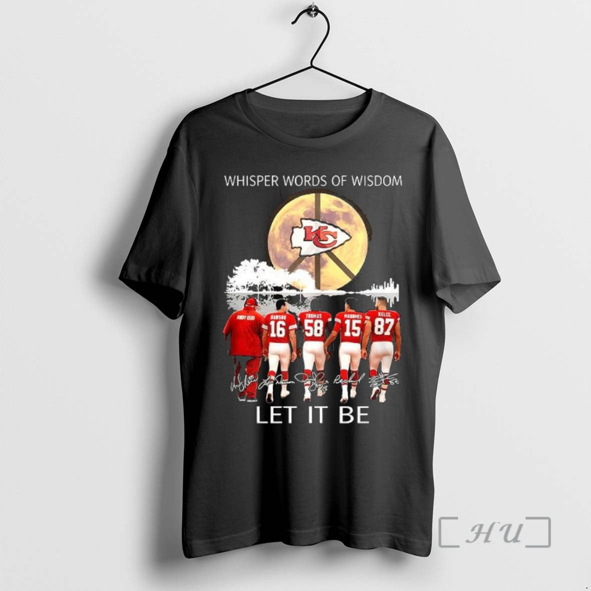 Officials Kansas City Chiefs Whisper Words Of Wisdom Let It Be Player Signature Peace Symbol Shirt Hoodie Sweatshirt