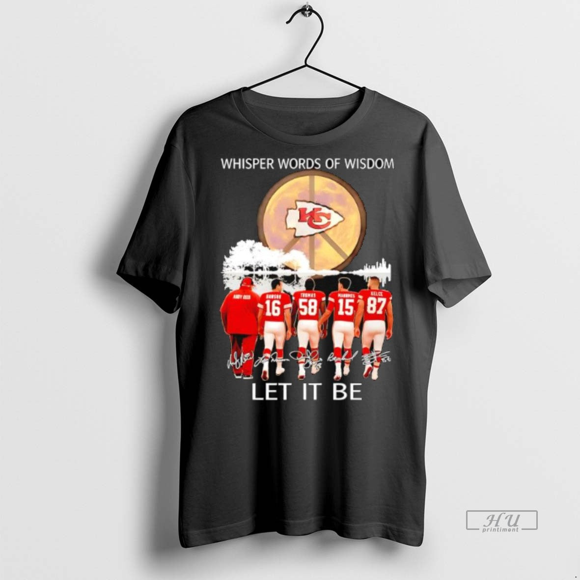 Officials Kansas City Chiefs Whisper Words Of Wisdom Let It Be Signatures Premium Shirt Hoodie Sweatshirt | PurePodTees.com