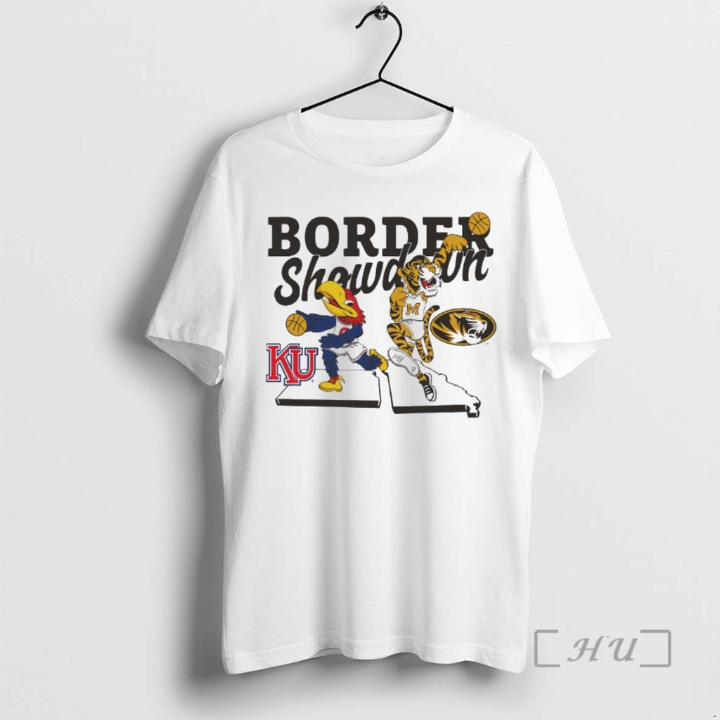 Officials Kansas Jayhawks Vs Missouri Tigers Border Showdown Mascots 2025 Shirt Hoodie Sweatshirt | PurePodTees.com