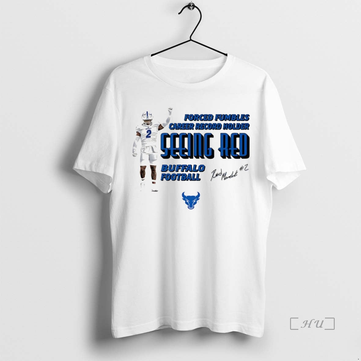 Officials Khalil Murdock Buffalo Bulls Football Forced Fumbles Career Record Holder Seeing Red Christmas Premium Shirt...
