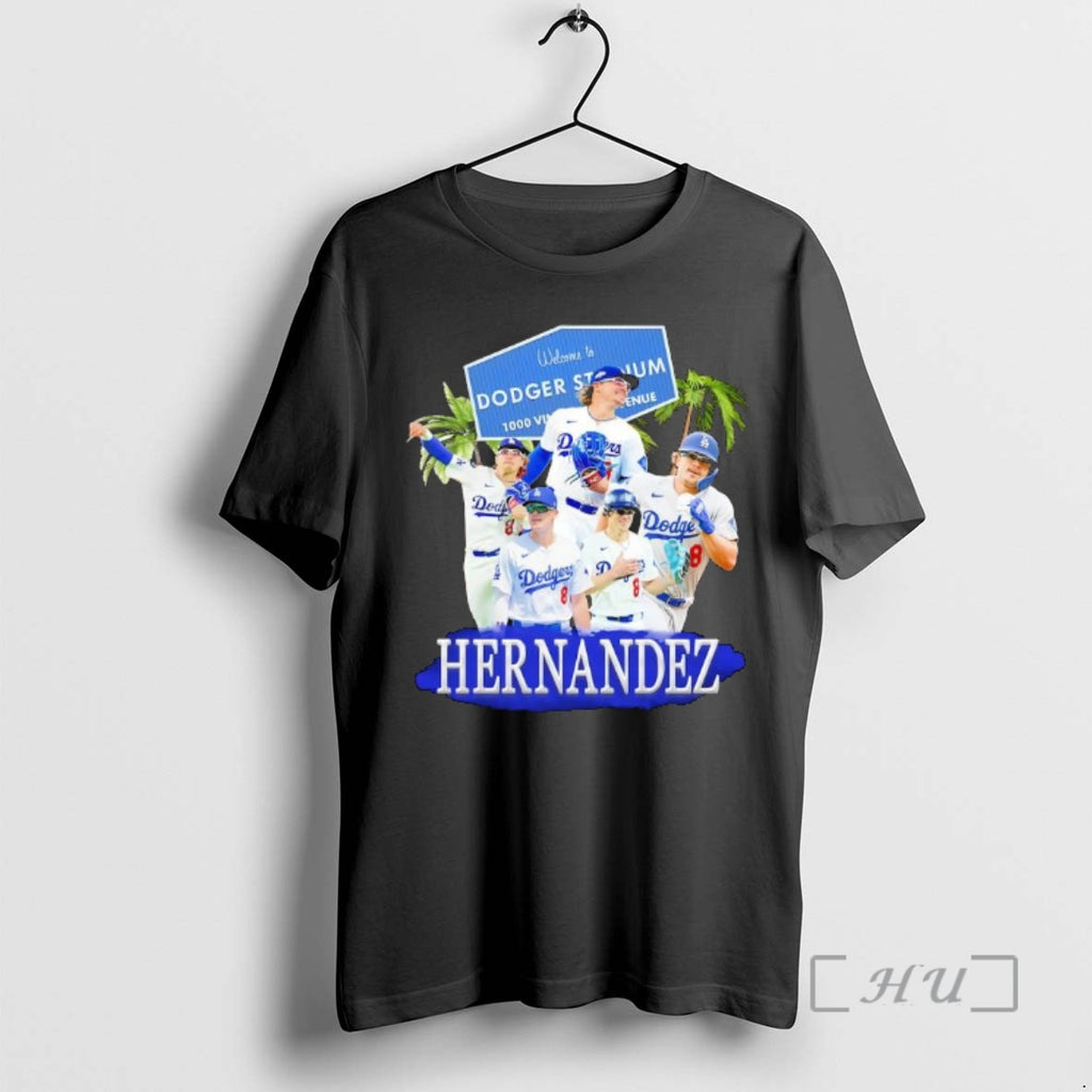 Officials Kike Hernandez Welcome To Los Angeles Dodger Stadium Shirt Hoodie Sweatshirt | PurePodTees.com