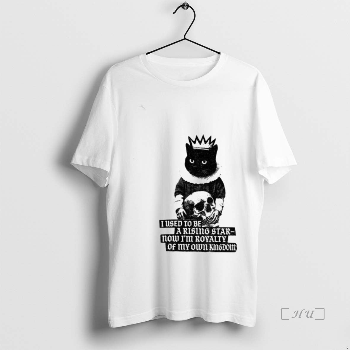 Officials King Cat Holding Skull I Used To Be A Rising Star Now Im Royalty Shirt Hoodie Sweatshirt | PurePodTees.com