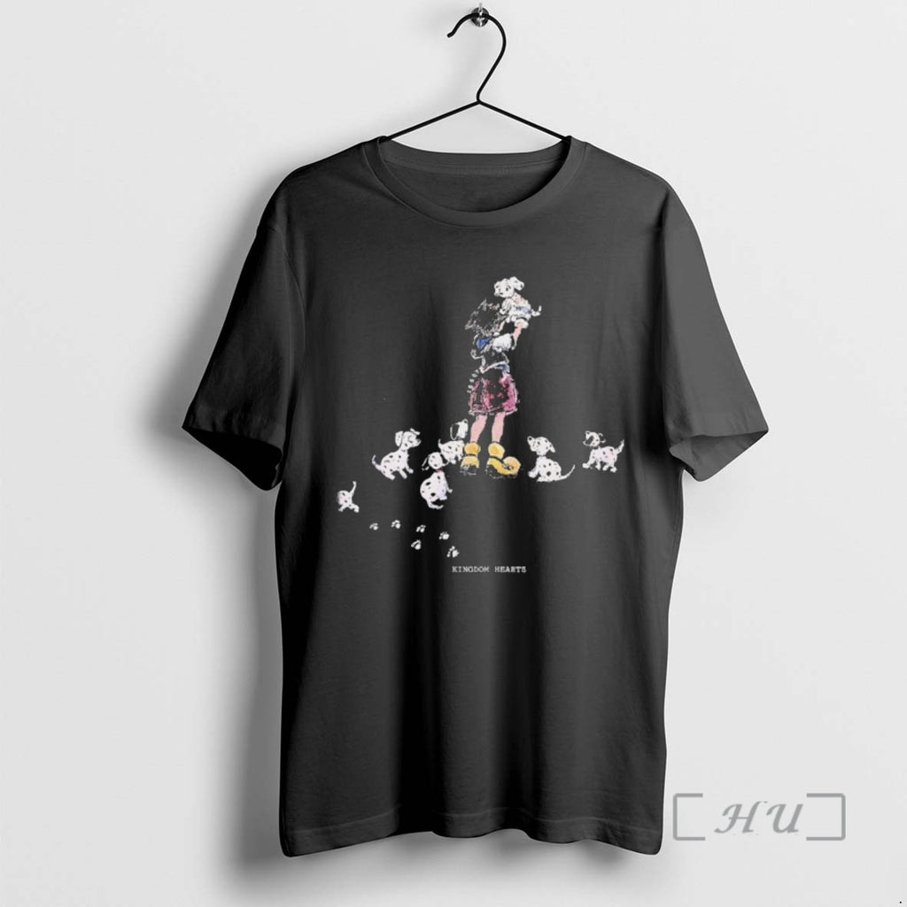 Officials Kingdom Hearts Little Girl Hugs A Puppy While Many Spotted Dogs Gather Around Her Shirt Hoodie Sweatshirt