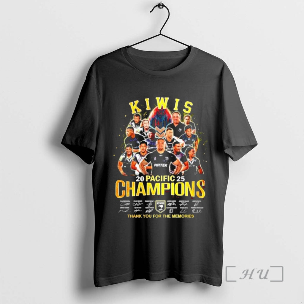 Officials Kiwis 2025 Pacific Champions Thank You For The Memories Shirt Hoodie Sweatshirt | PurePodTees.com