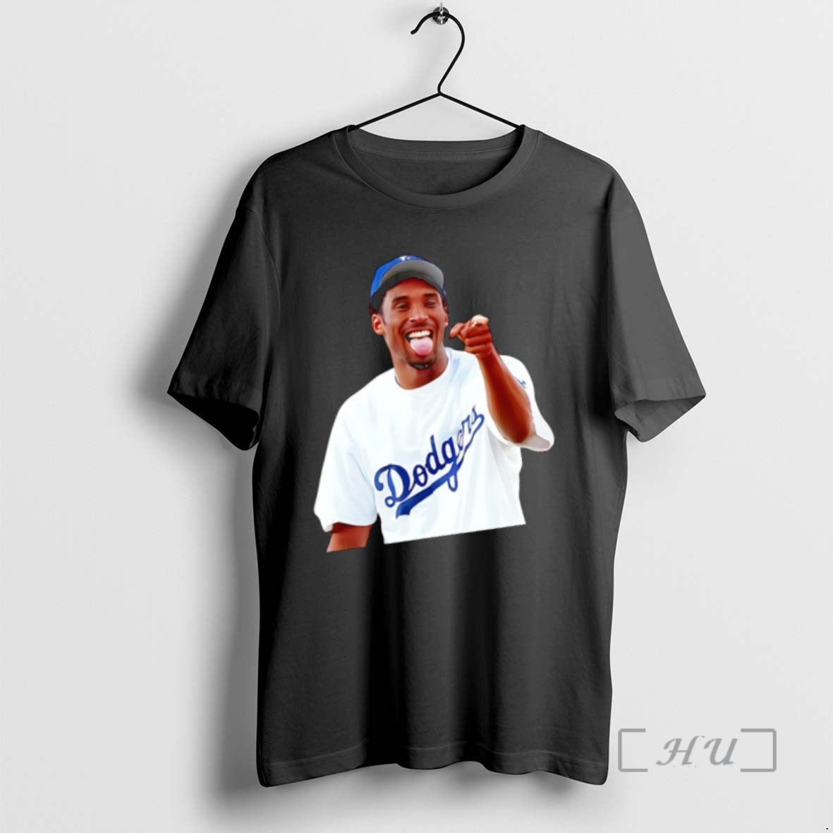Officials Kobe Bryant Wearing La Dodgers Baseball Shirt Hoodie Sweatshirt | PurePodTees.com