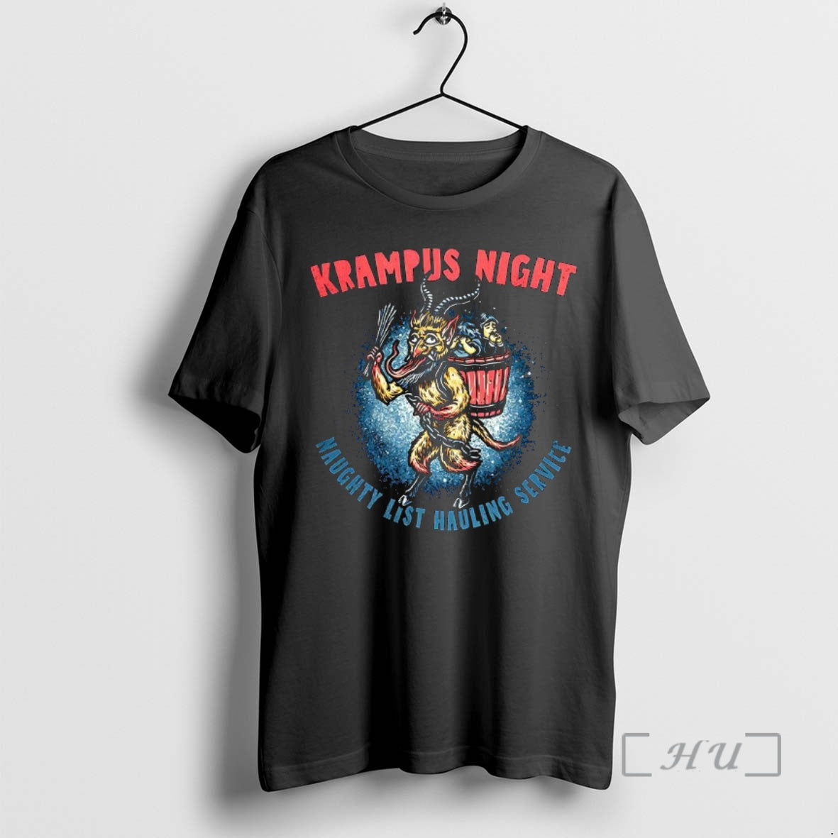 Officials Krampus Night Naughty List Hauling Service Horror Christmas Shirt Hoodie Sweatshirt | PurePodTees.com