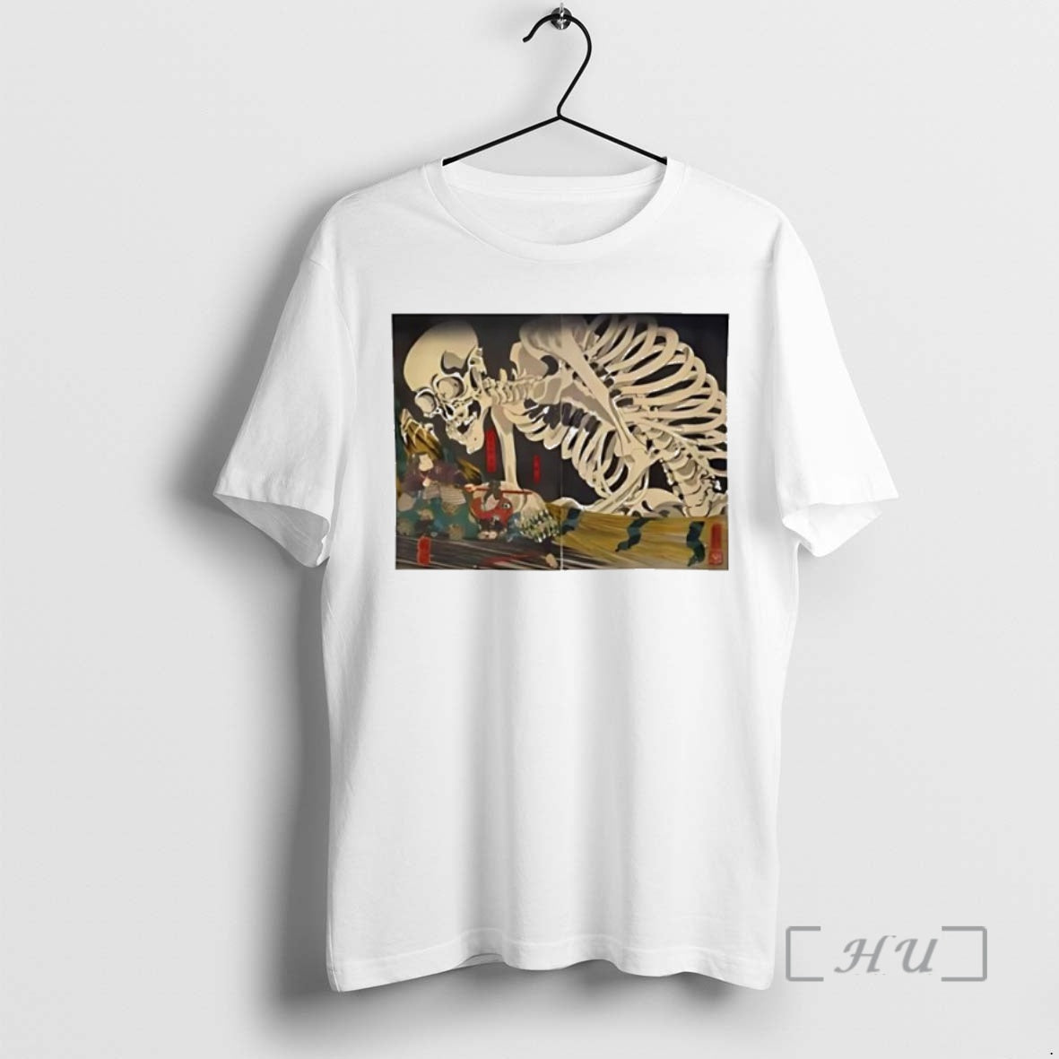 Officials Kuniyoshis Giant Skeleton Picture Shirt Hoodie Sweatshirt | PurePodTees.com