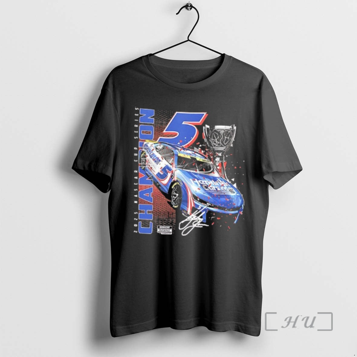 Officials Kyle Larson 2x 21 25 Nascar Cup Series Champion Signature 2 Sided Premium Shirt Hoodie Sweatshirt | PurePodTees.com