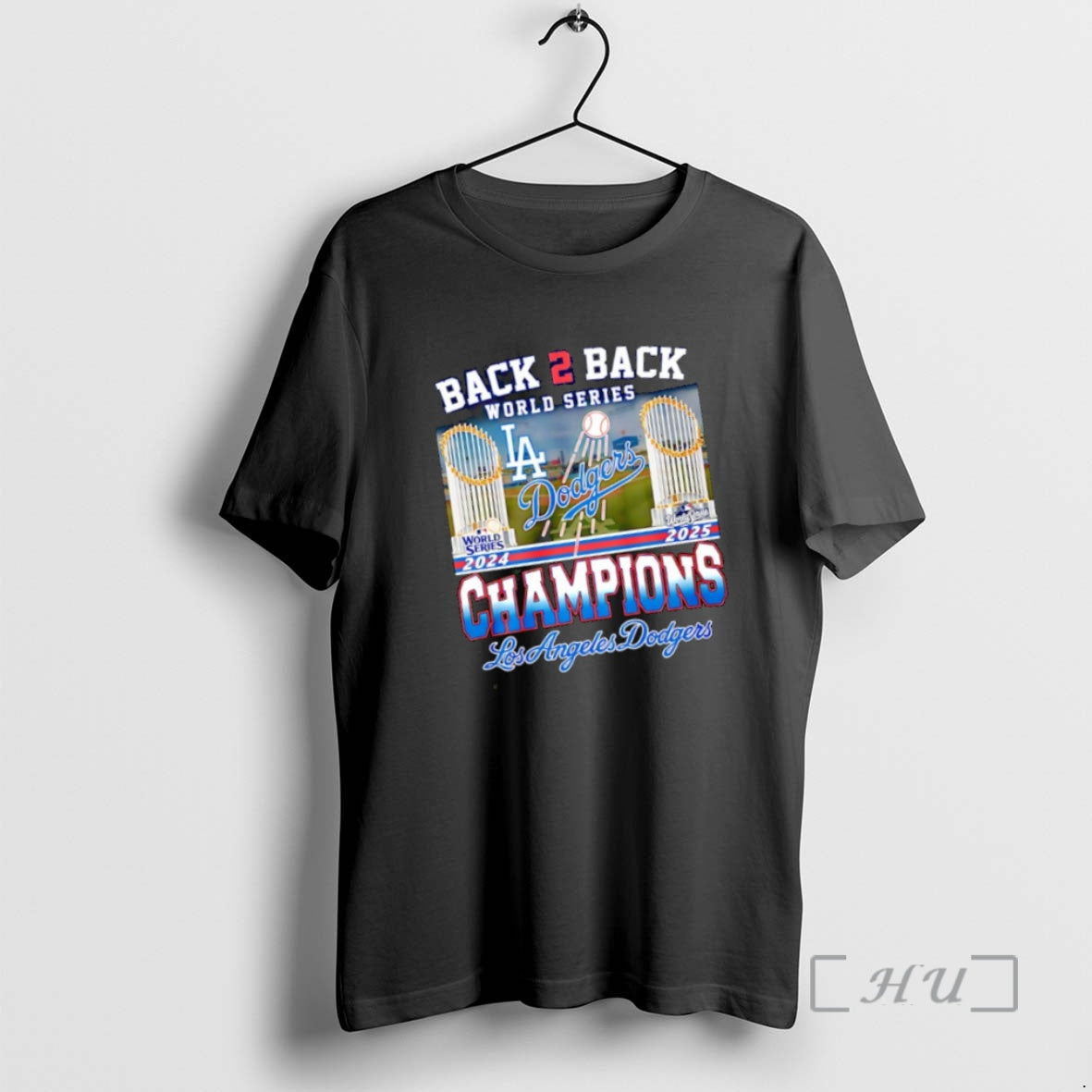 Officials La Dodgers Back To Back 2024 2025 World Series Champions Trophy Premium T Shirts Hoodie Sweatshirt