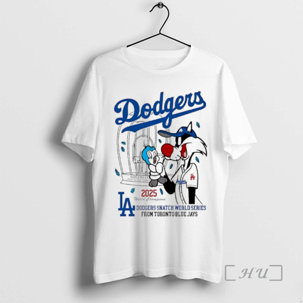 Officials La Dodgers Snatch World Series From Toronto Blue Jays Mascot 2025 Shirt Hoodie Sweatshirt | PurePodTees.com