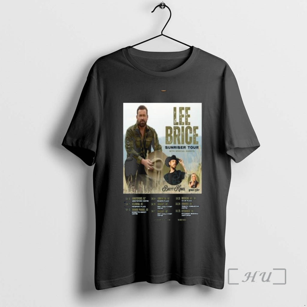 Officials Lee Brice Sunriser Tour 2026 Circle Black Shirt Hoodie Sweatshirt | PurePodTees.com