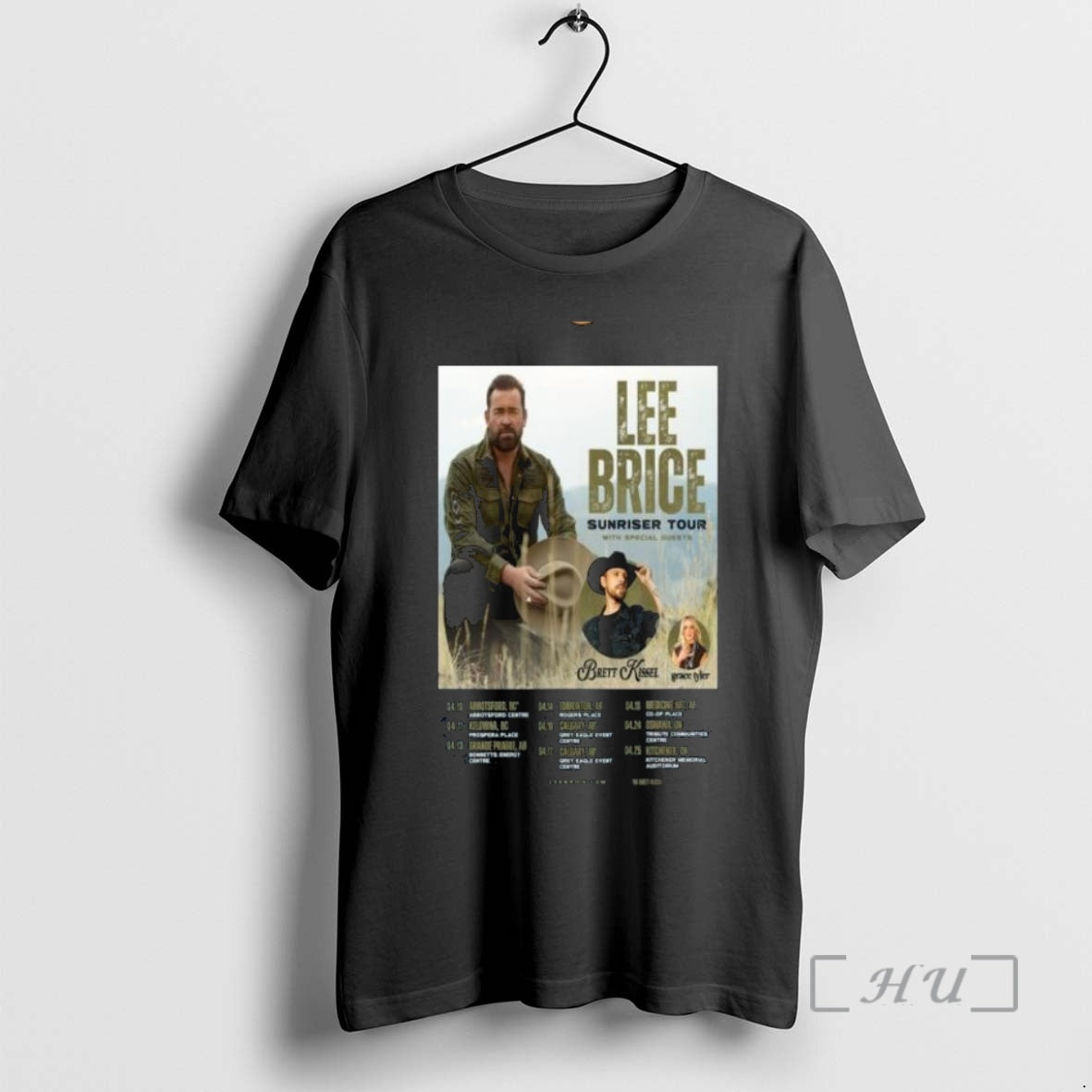Officials Lee Brice Sunriser Tour 2026 Circle Black Shirt Hoodie Sweatshirt | PurePodTees.com
