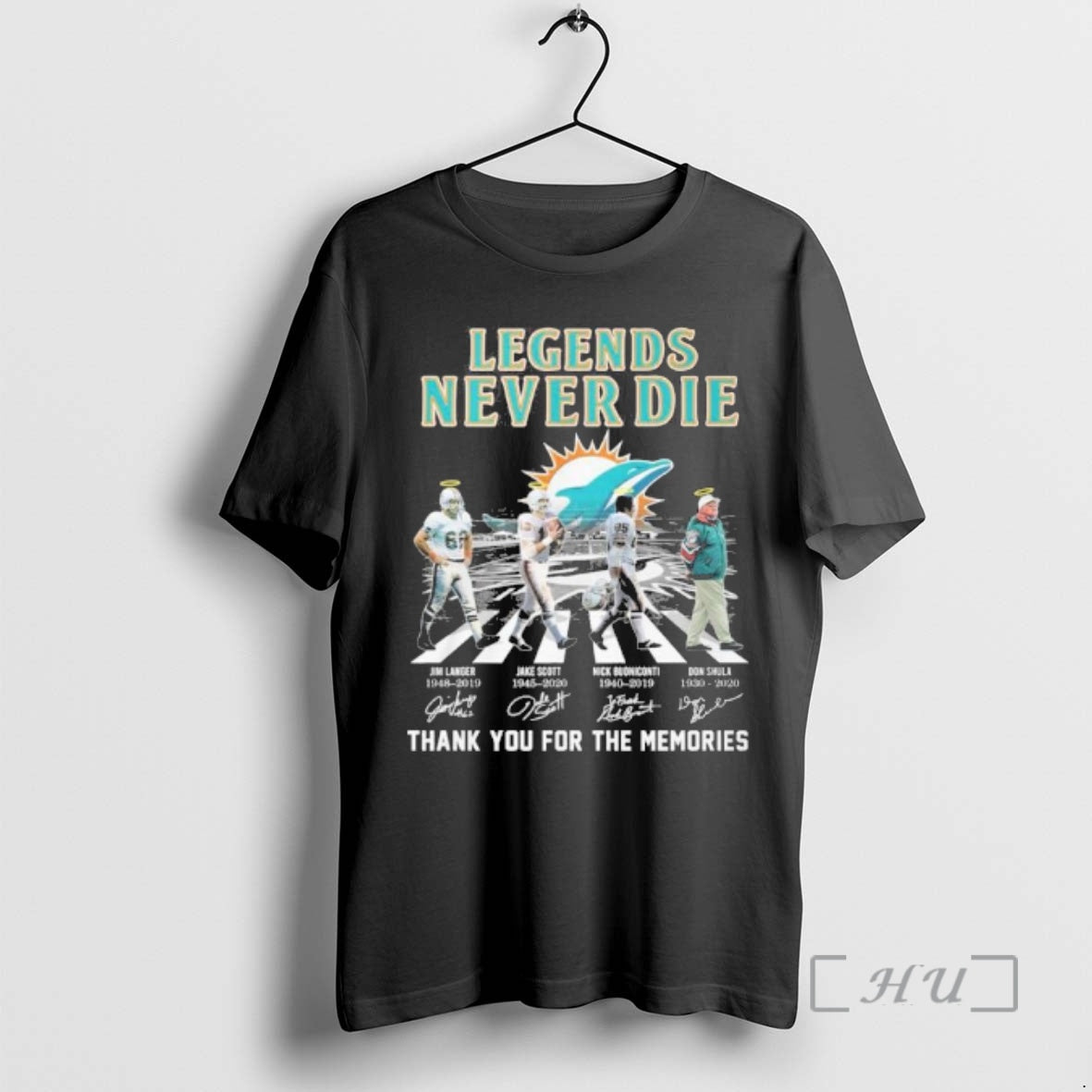 Officials Legends Never Die Miami Dolphins Abbey Road Shirt Hoodie Sweatshirt | PurePodTees.com