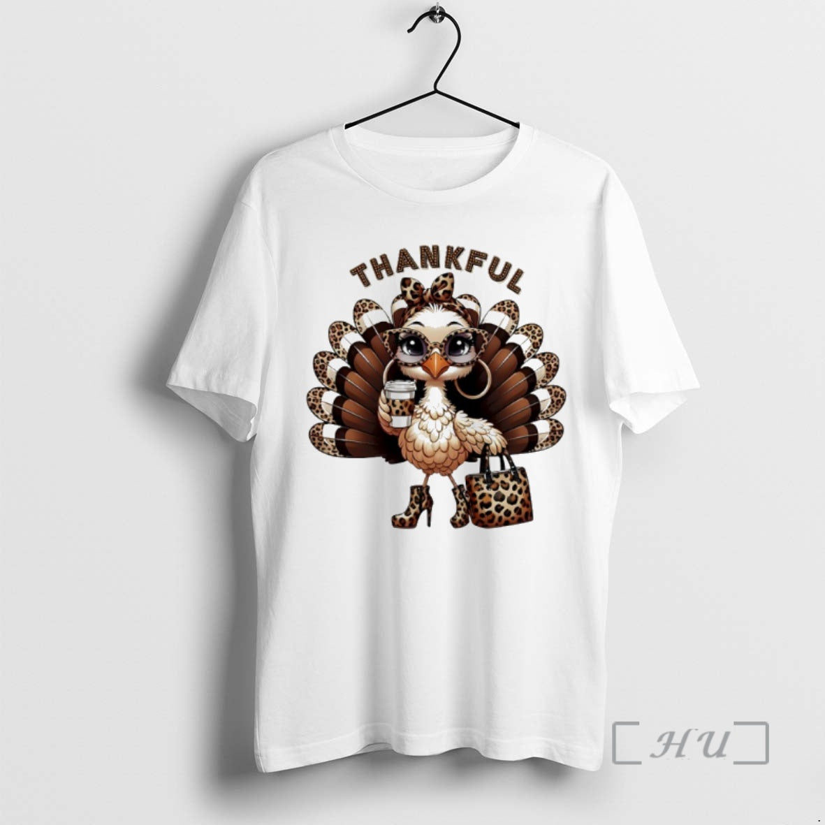 Officials Leopard Thankful Turkey Graphic Shirt Hoodie Sweatshirt | PurePodTees.com