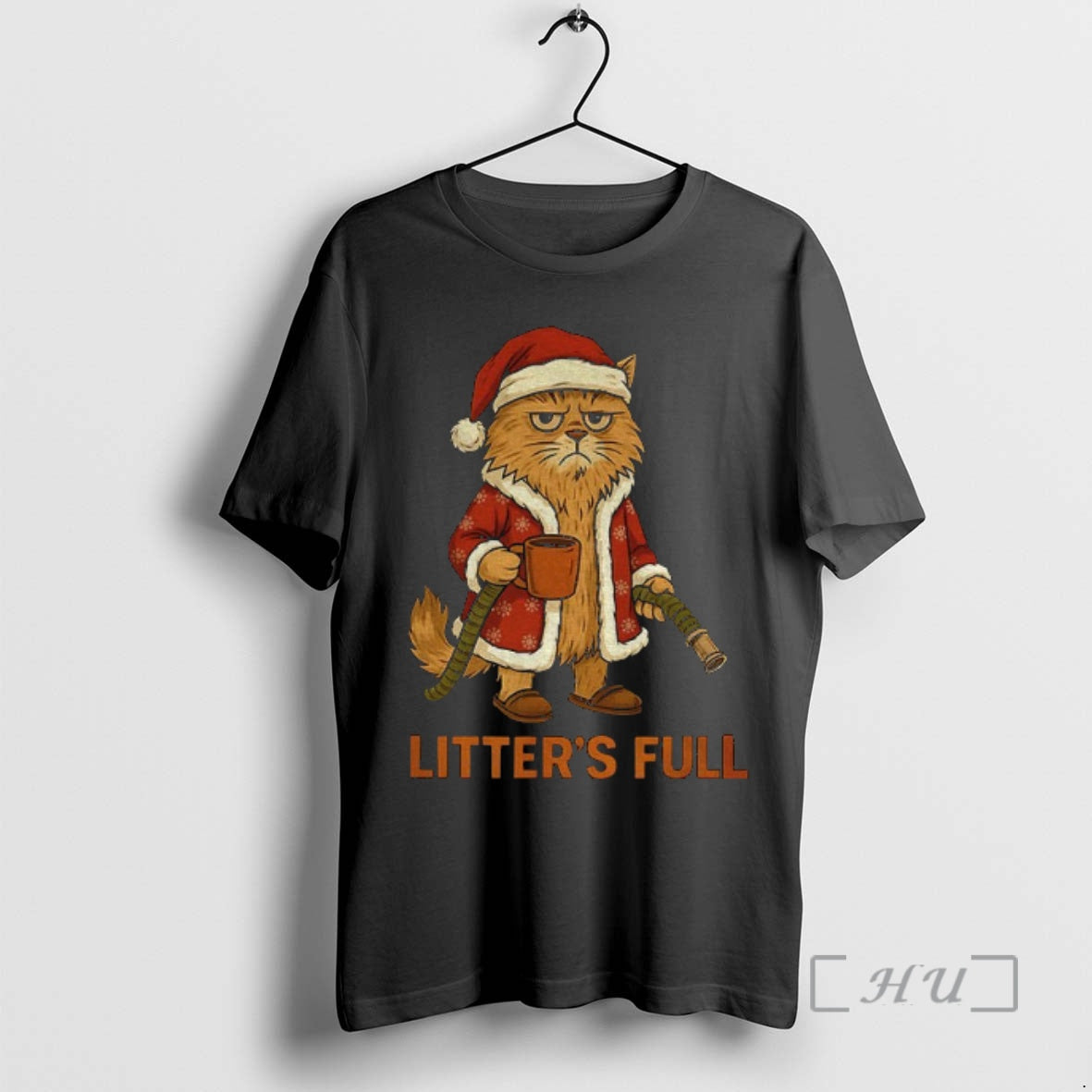 Officials Litters Full Funny Cat Santa Claus Christmas Parody Shirt Hoodie Sweatshirt | PurePodTees.com