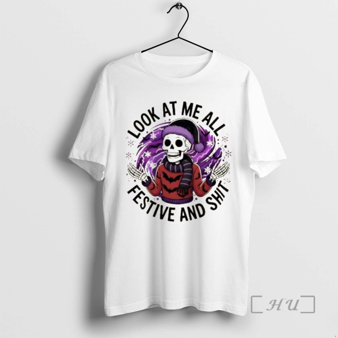 Officials Look At Me All Festive Skeleton Holiday Shirt Hoodie Sweatshirt | PurePodTees.com