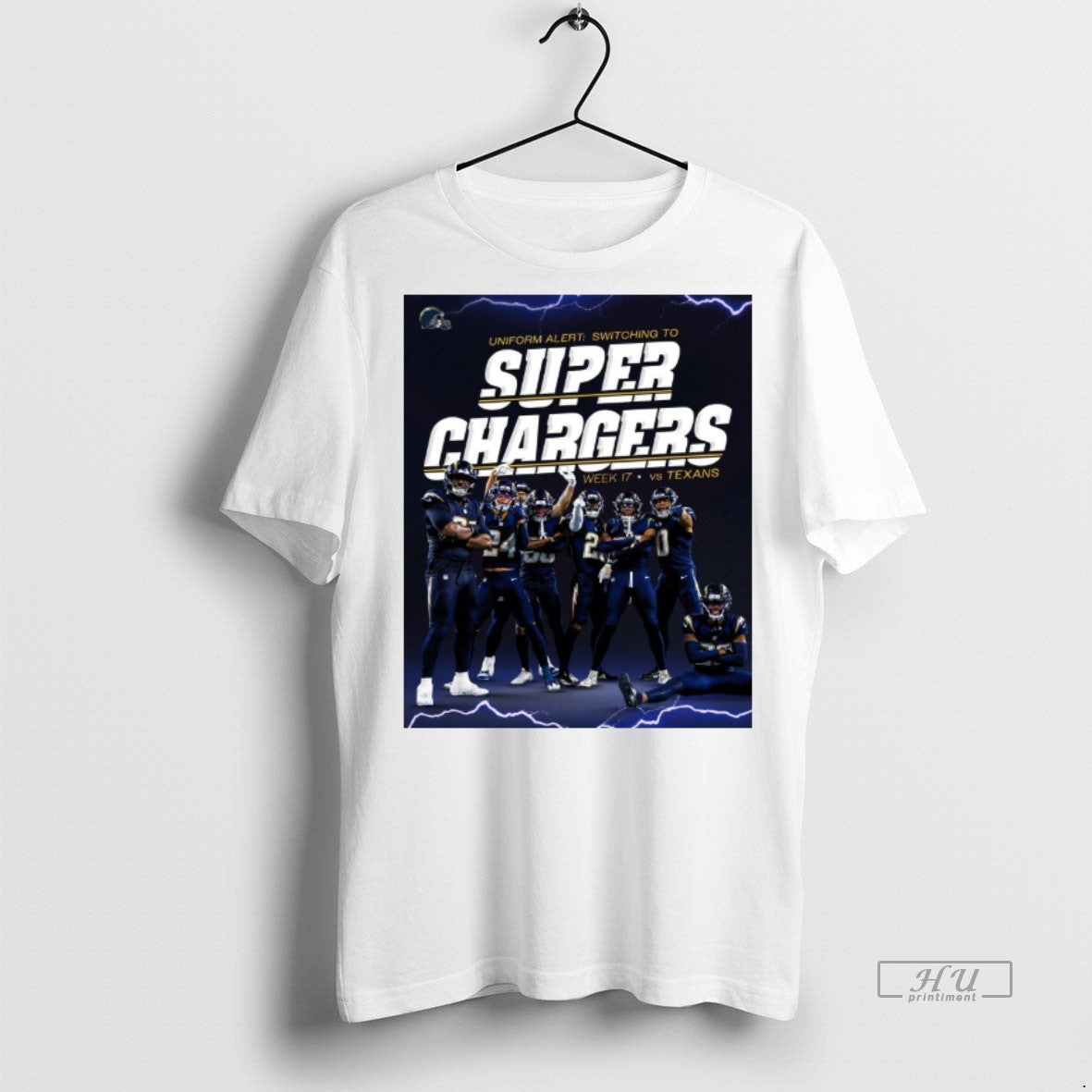 Officials Los Angeles Chargers Vs Houston Texans Uniform Alert Switching To Super Chargers Week 17 Shirt Hoodie Sweatshirt