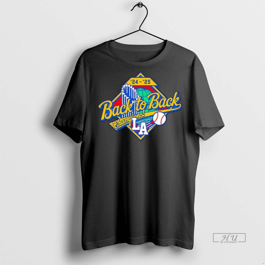 Officials Los Angeles Dodgers 2024 2025 World Series Back To Back Champions Premium Shirt Hoodie Sweatshirt | PurePodTees.com