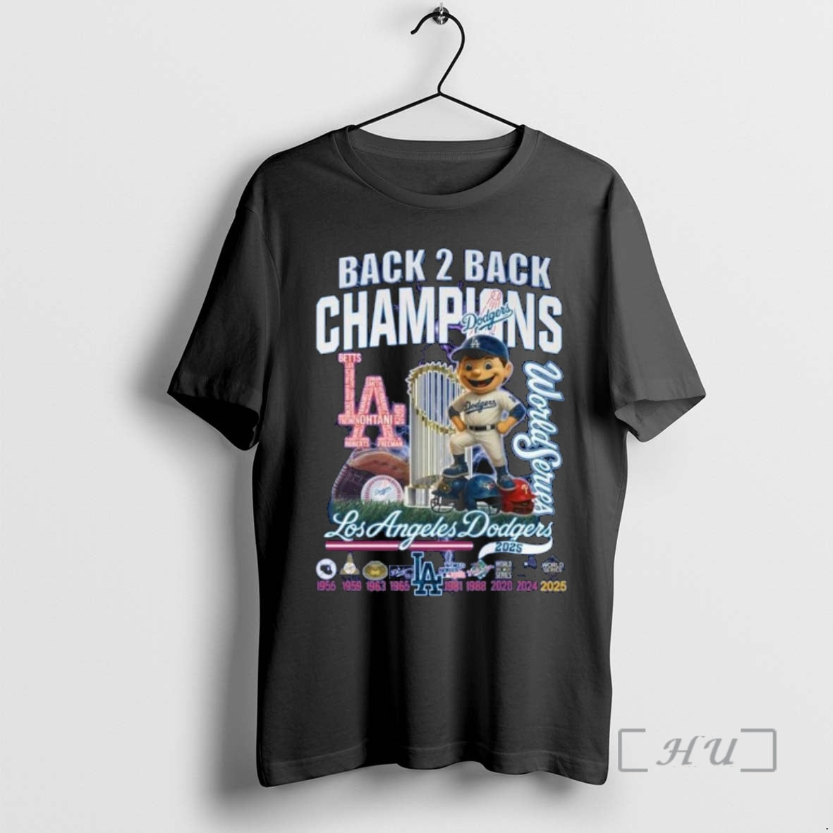 Officials Los Angeles Dodgers 2025 Back 2 Back World Series Champions Mascot 1955 2025 Premium Shirt Hoodie Sweatshirt