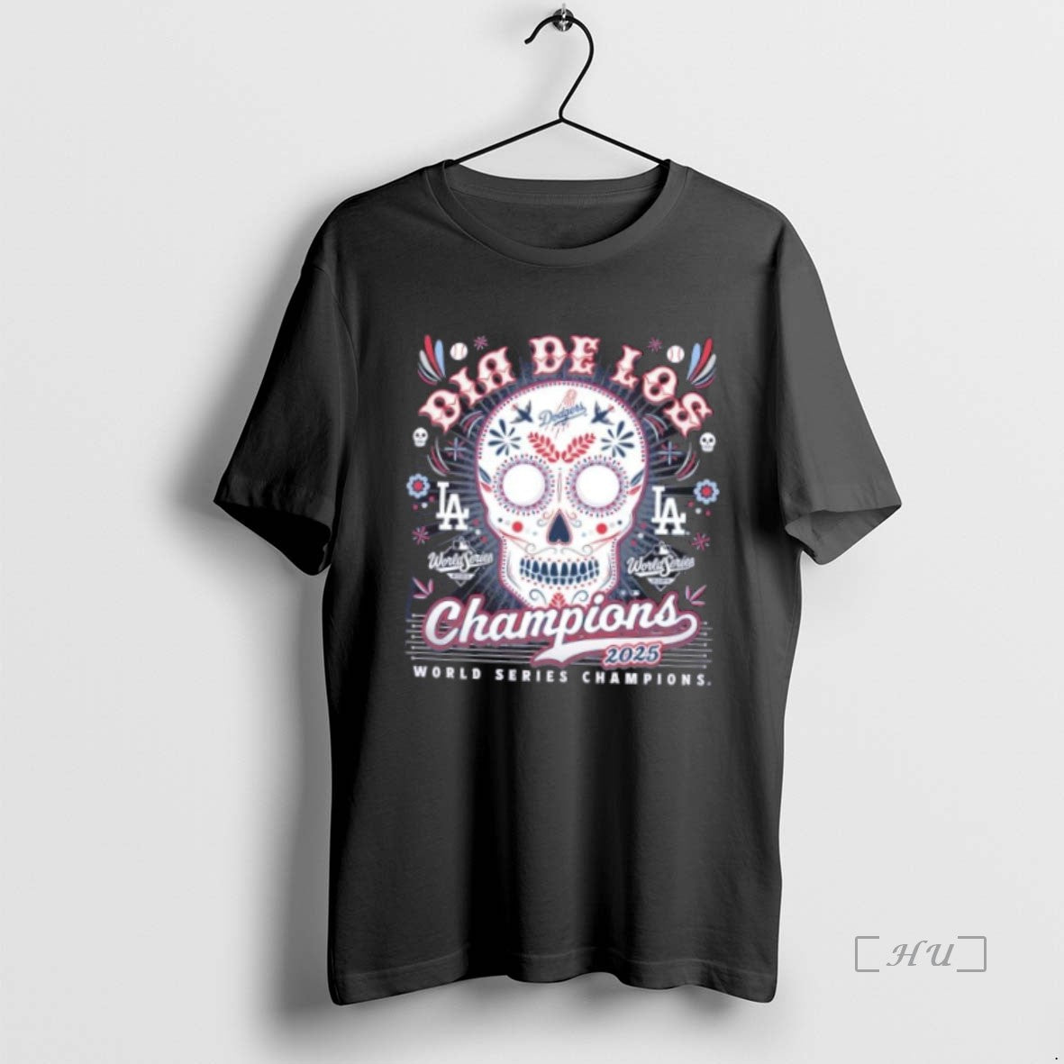 Officials Los Angeles Dodgers 2025 World Series Champions Dia De Los Skull Shirt Hoodie Sweatshirt | PurePodTees.com