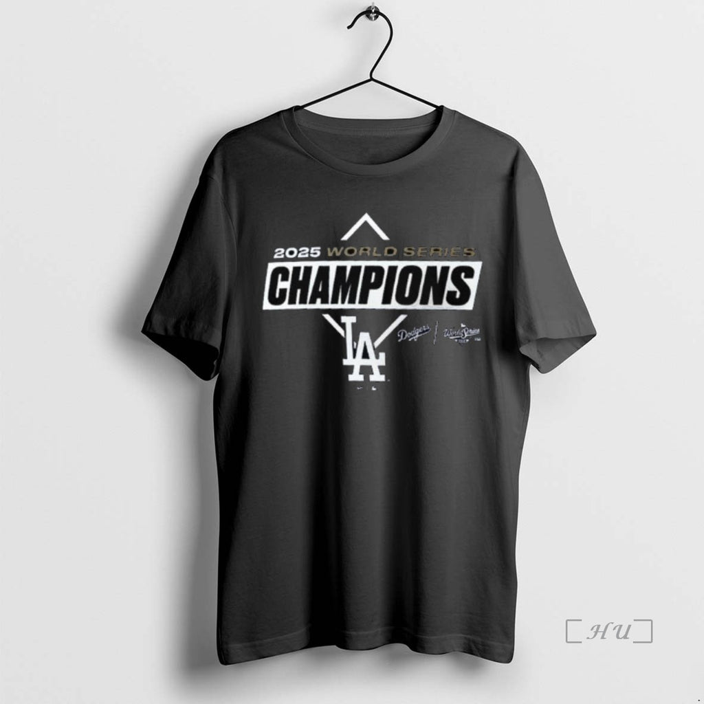 Officials Los Angeles Dodgers 2025 World Series Champions Team Logo Long Sleve Shirt Hoodie Sweatshirt | PurePodTees.com