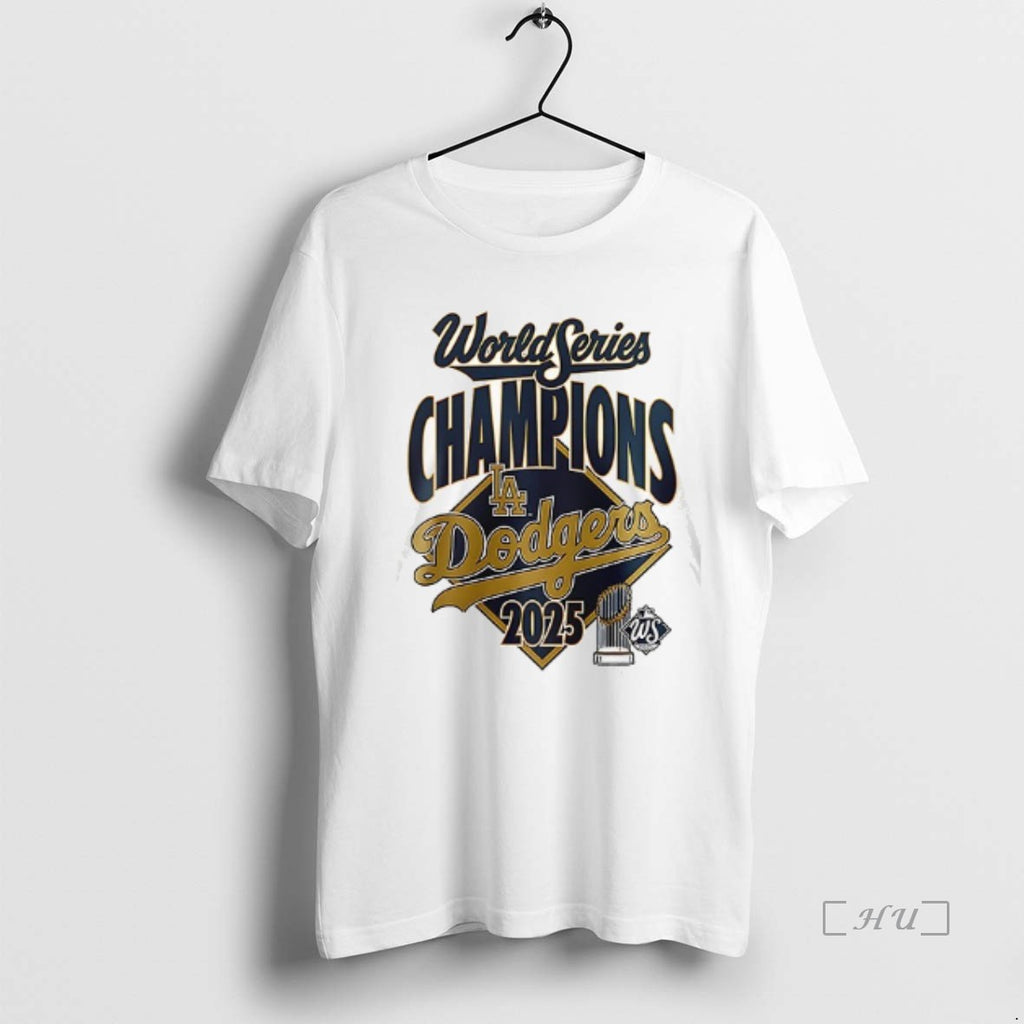 Officials Los Angeles Dodgers 2025 Back To Back World Series Champions Logo Double Sided Graphic Shirt Hoodie Sweatshirt