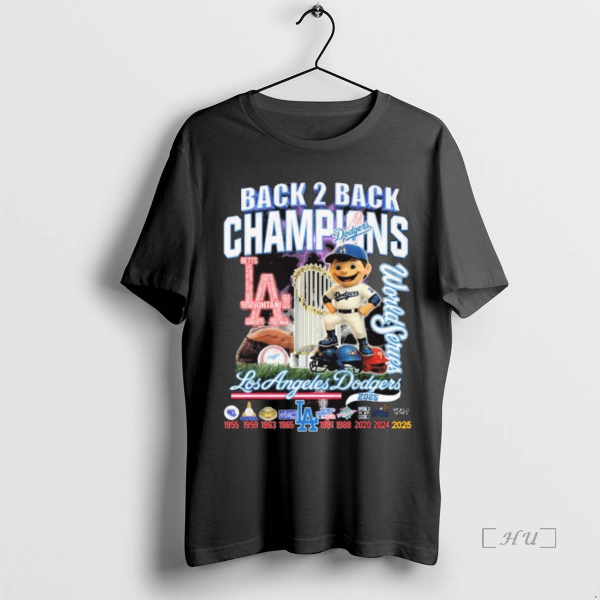 Officials Los Angeles Dodgers Back 2 Back Champions World Series 2024 2025 Cartoon Premium Shirt Hoodie Sweatshirt