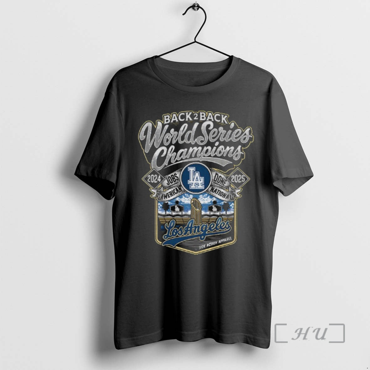 Officials Los Angeles Dodgers Back 2 Back World Series Champions Jobs American Done National Side Shirt Hoodie Sweatshirt