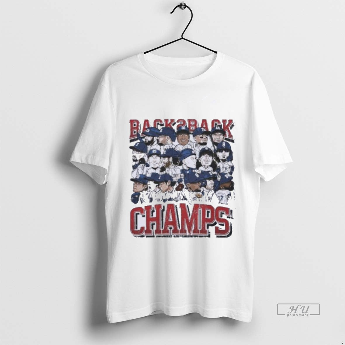Officials Los Angeles Dodgers Baseball Back 2 Back Champs 2025 Team Cartoon Premium Shirt Hoodie Sweatshirt | PurePodTees.com