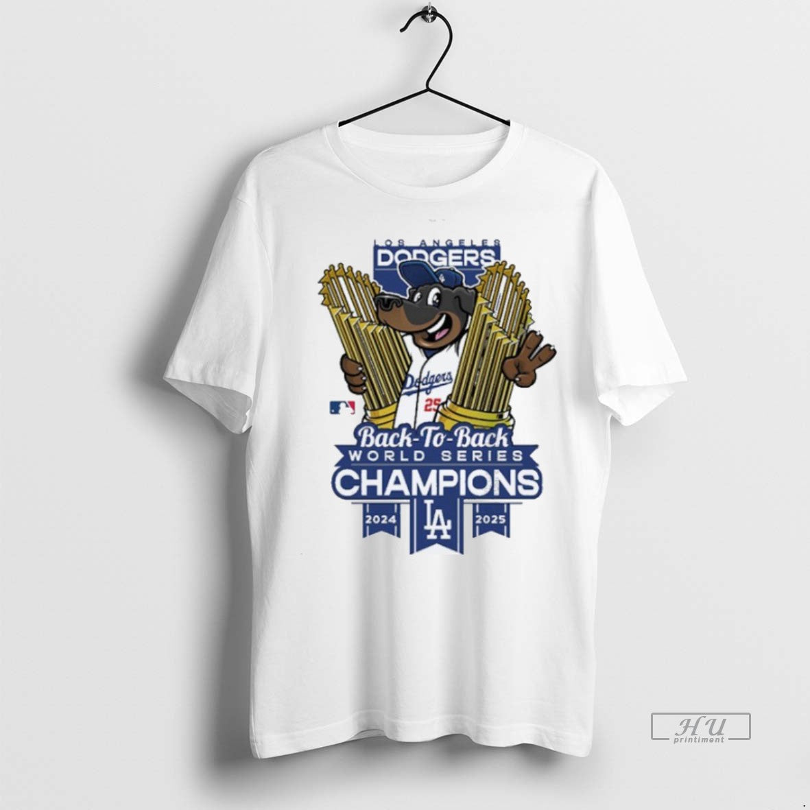 Officials Los Angeles Dodgers Winner Mlb Back To Back Mascot Trophy Cup Hug World Series Shirt Hoodie Sweatshirt