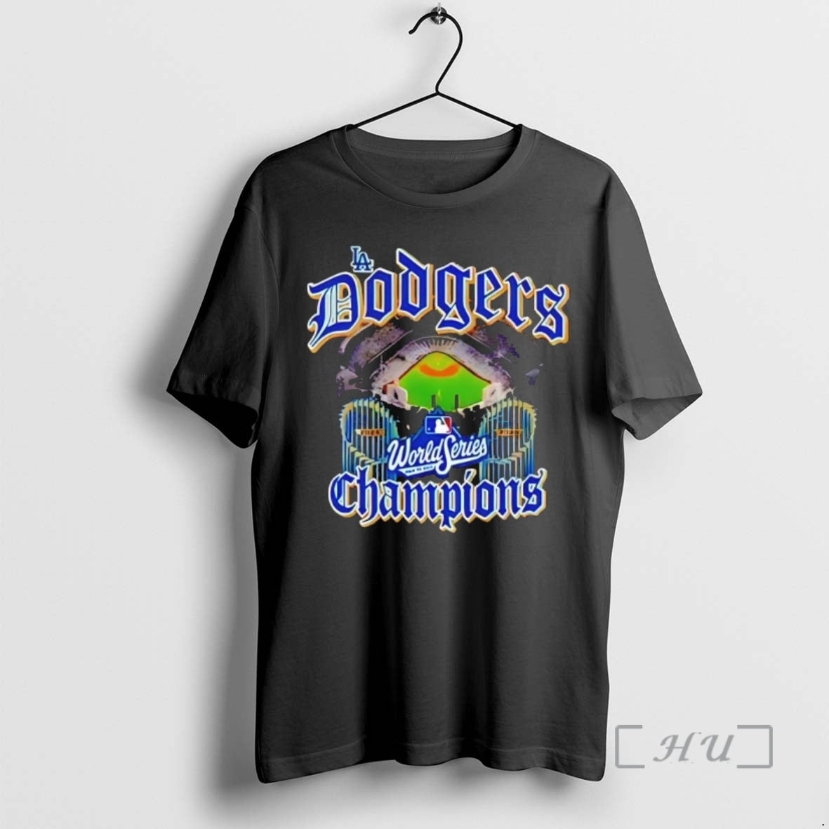 Officials Los Angeles Dodgers World Series Champs Stadium Black Shirt Hoodie Sweatshirt | PurePodTees.com