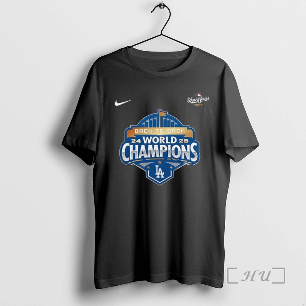 Officials Los Angeles Dodgers World Series Champions 2025 Back To Back Logo 2 Sided Premium Shirt Hoodie Sweatshirt