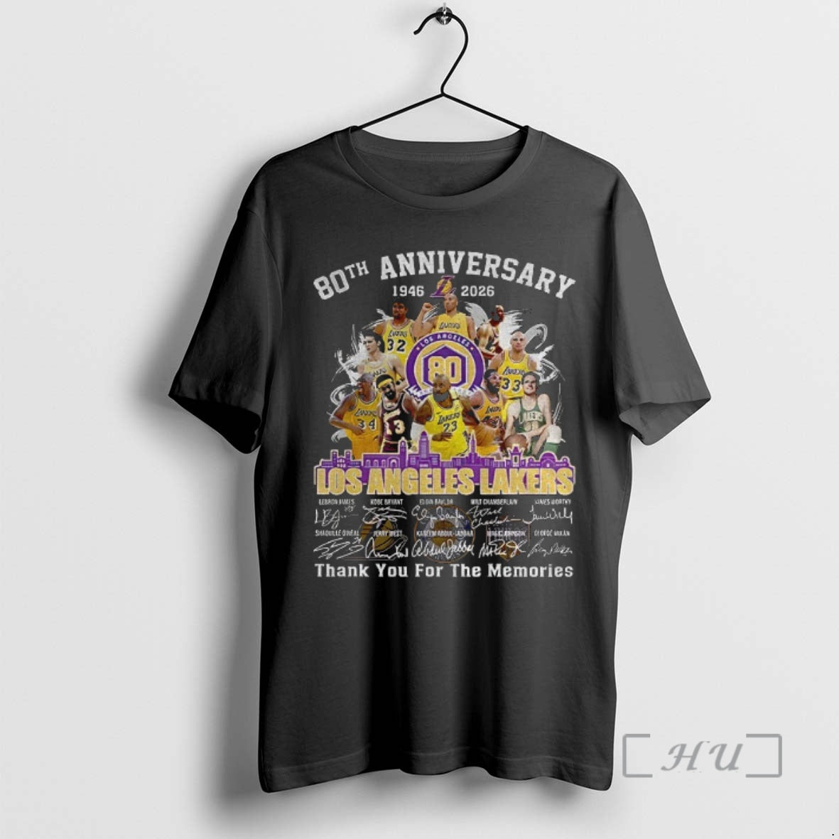 Officials Los Angeles Lakers 80th Anniversary 1947 2026 Obsession Thank You For The Memories Signatures Shirt Hoodie...