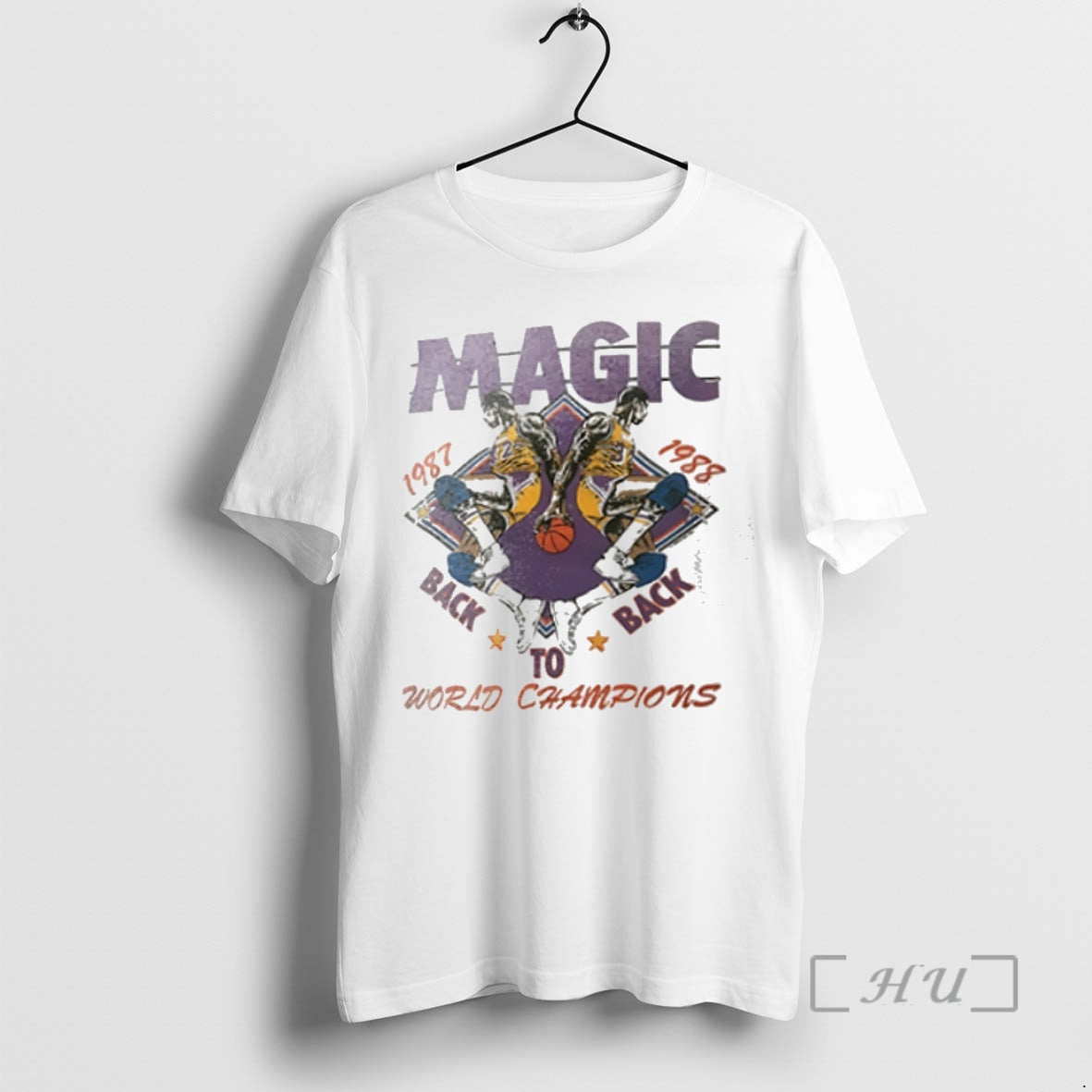Officials Los Angeles Lakers Magic Back To Back World Champions 1987 1988 Premium T Shirts Hoodie Sweatshirt