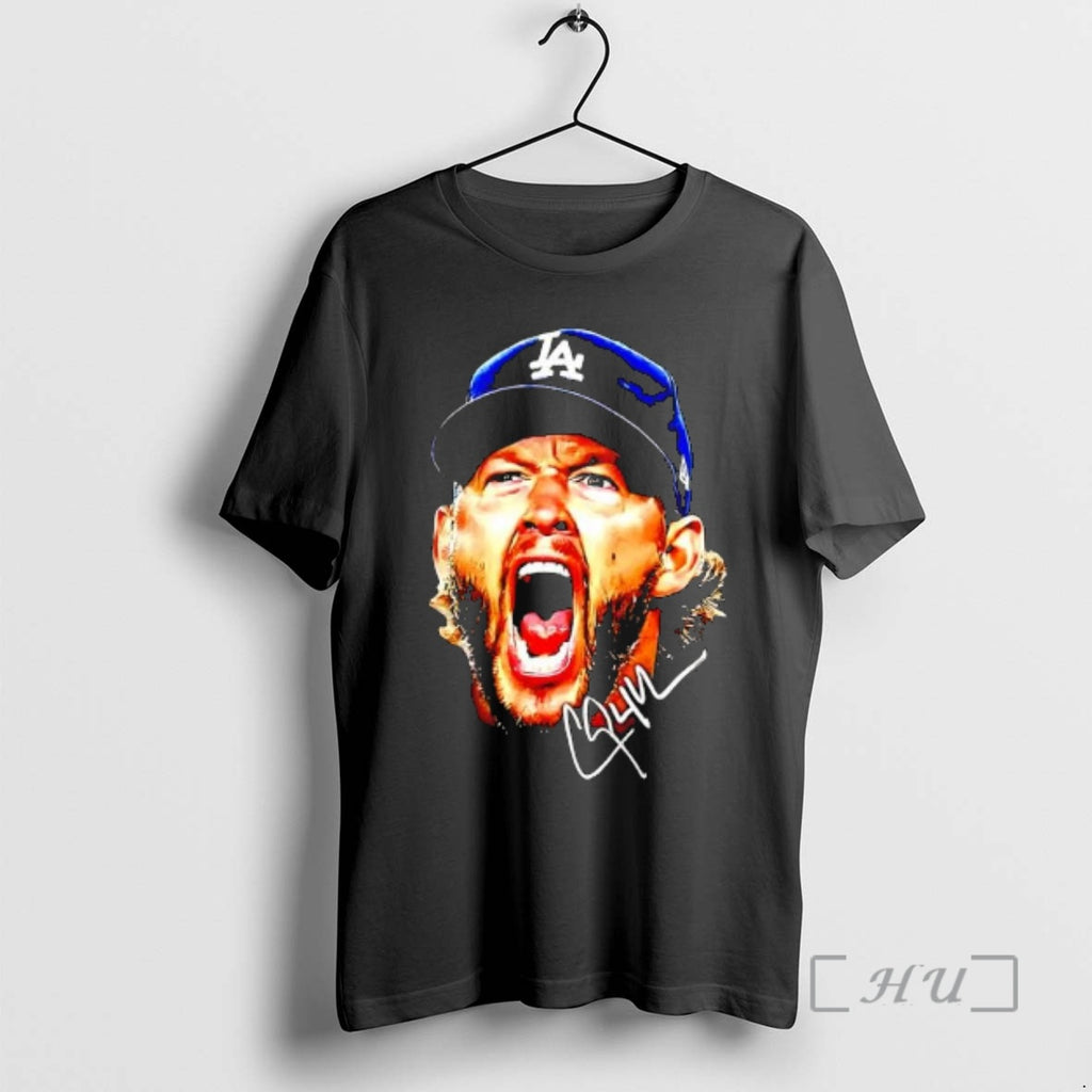 Officials Mlb Clayton Kershaw Retirement Head Signature Shirt Hoodie Sweatshirt | PurePodTees.com