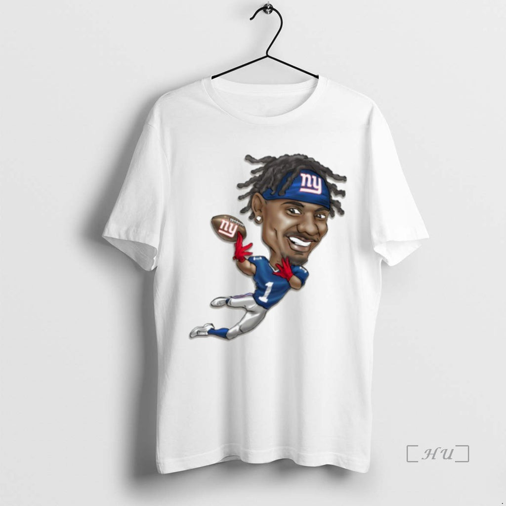 Officials Malik Nabers New York Giants Caricature Shirt Hoodie Sweatshirt | PurePodTees.com