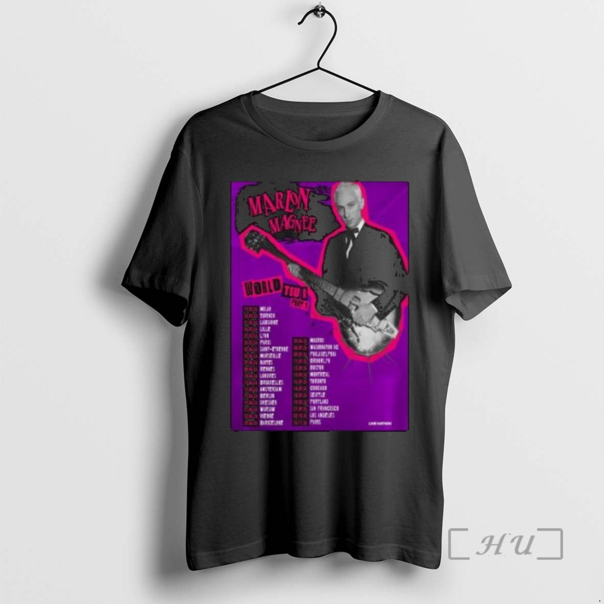 Officials Marlon Magnee World Tour 2026 Circle Black Shirt Hoodie Sweatshirt | PurePodTees.com