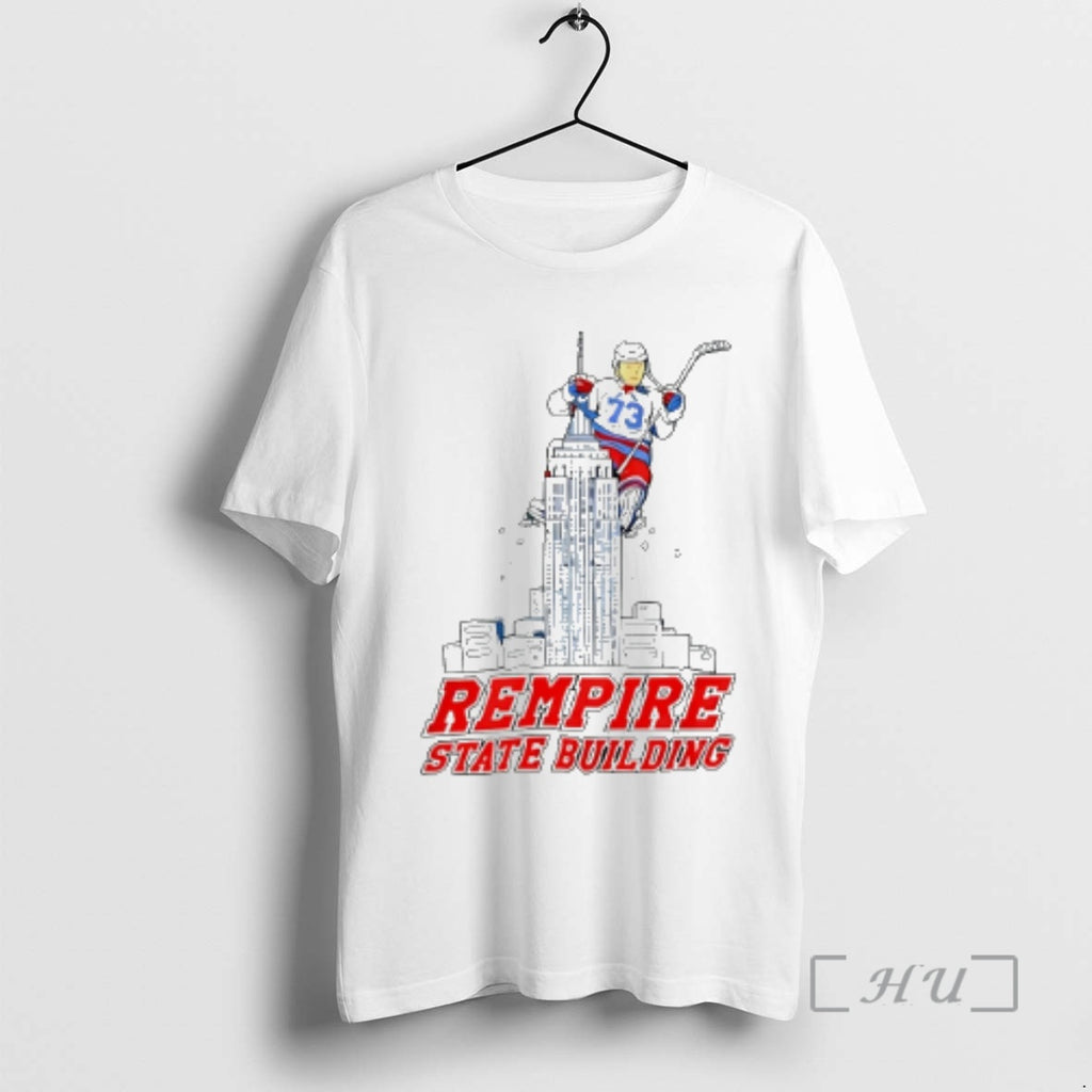 Officials Matt Rempe 73 New York Rangers Empire State Building Shirt Hoodie Sweatshirt | PurePodTees.com