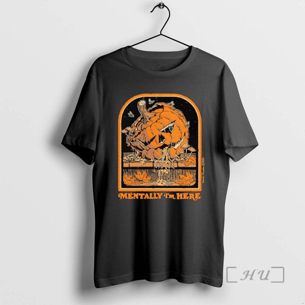 Officials Mentally Im Here Halloween Pumpkin T Shirt Sweater