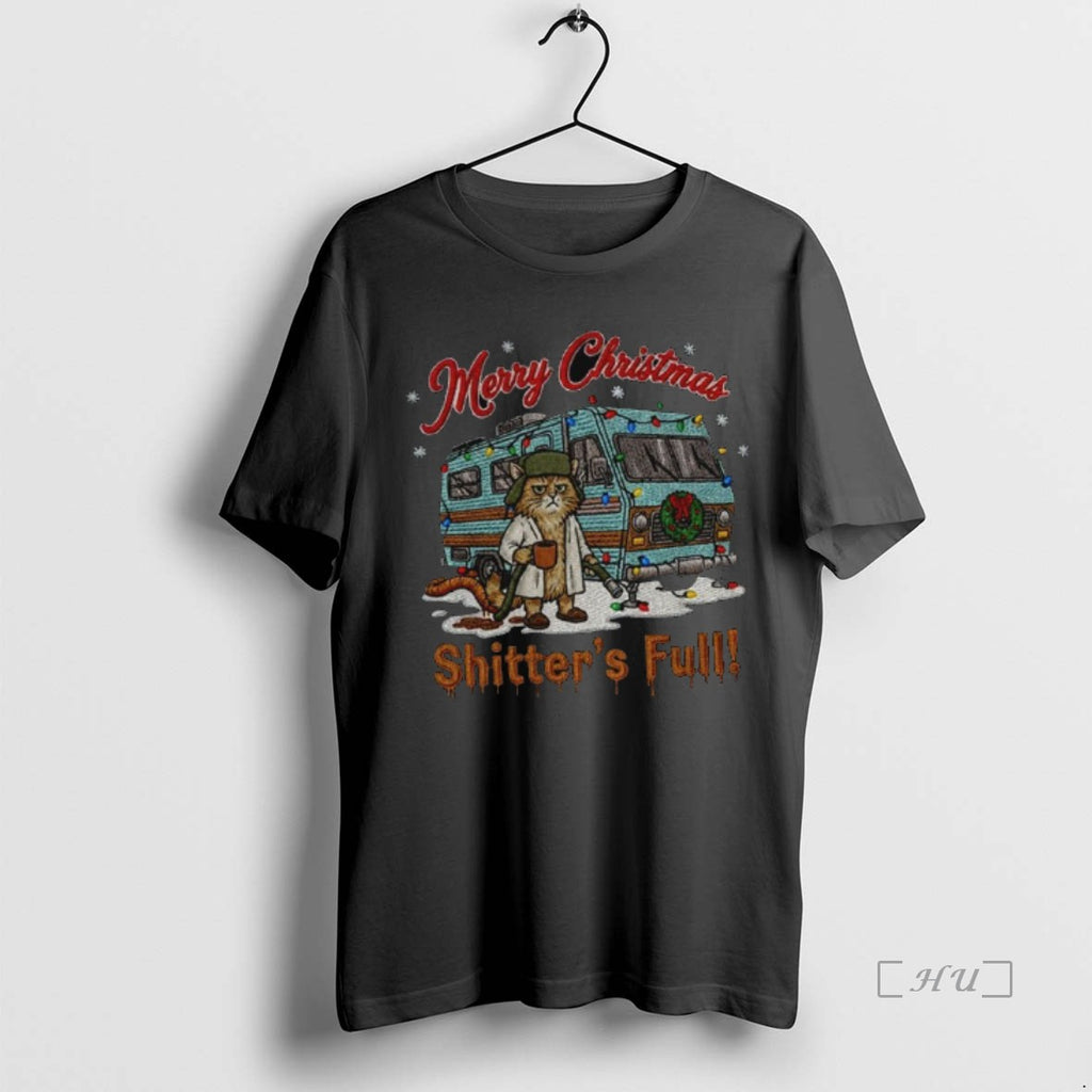 Officials Merry Christmas Shitters Full Cat Shirt Hoodie Sweatshirt | PurePodTees.com