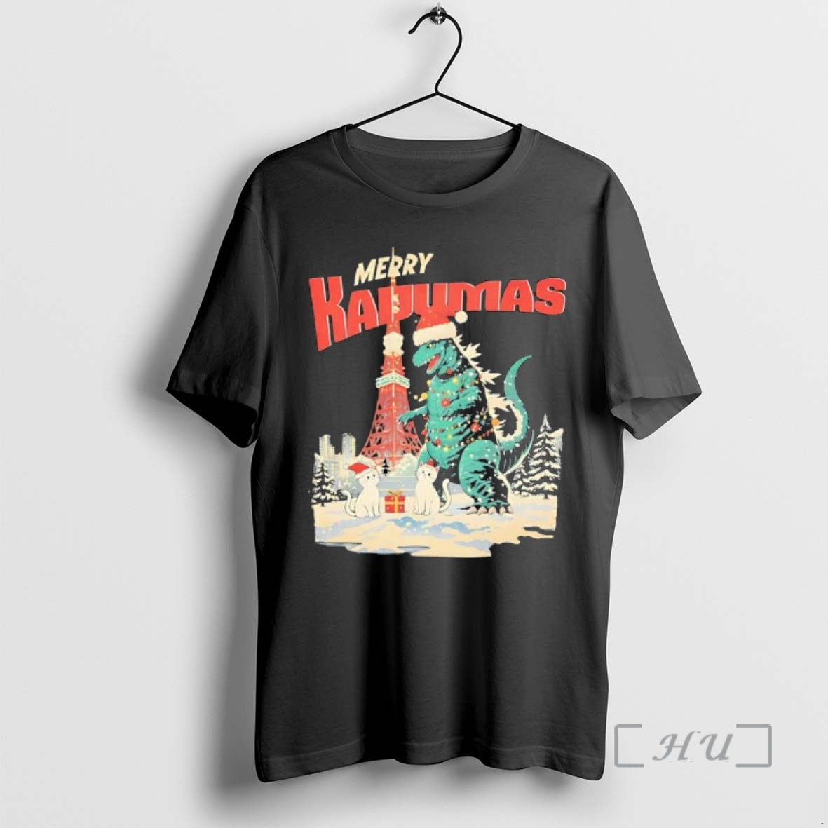 Officials Merry Kadumas Harajuku Kaiju Christmas Shirt Hoodie Sweatshirt | PurePodTees.com