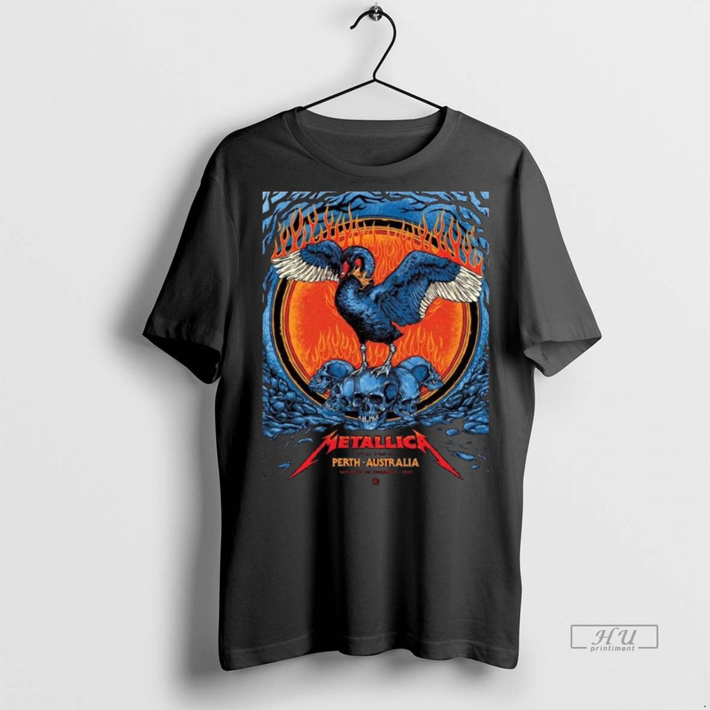 Officials Metallica M72 Perth Australia 2025 Venue At Optus Stadium On 1 November 2025 Black Shirt Hoodie Sweatshirt