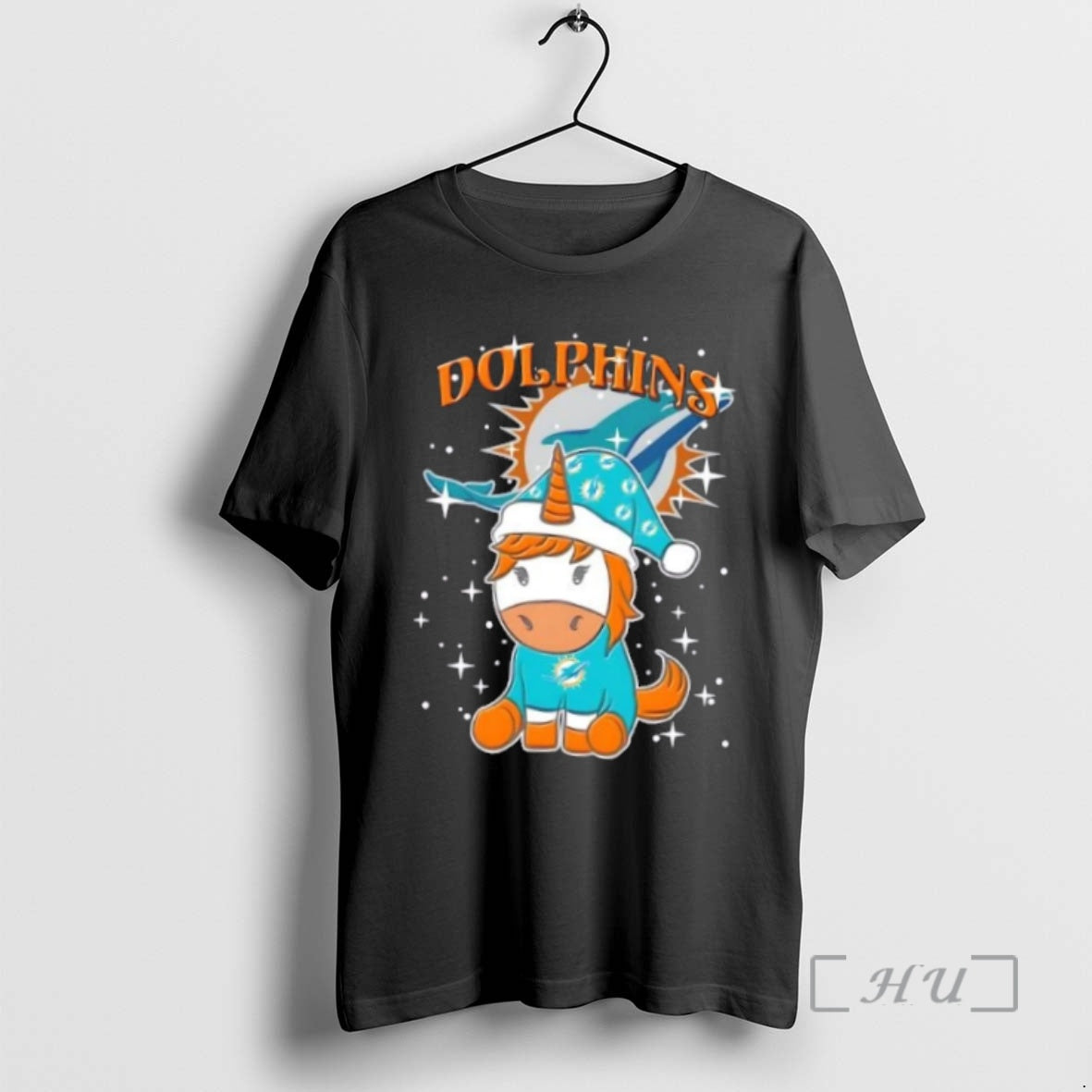 Officials Miami Dolphins Football X Unicorn Merry Christmas Shirt Hoodie Sweatshirt | PurePodTees.com
