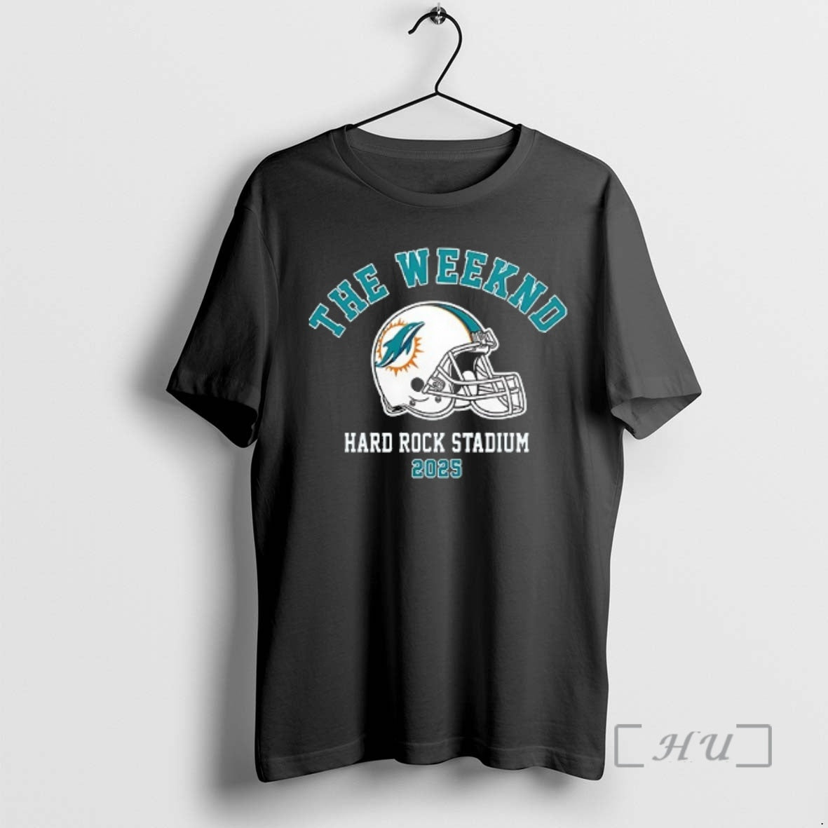 Officials Miami Dolphins X The Weeknd Hard Rock Stadium Helmet Shirt Hoodie Sweatshirt | PurePodTees.com