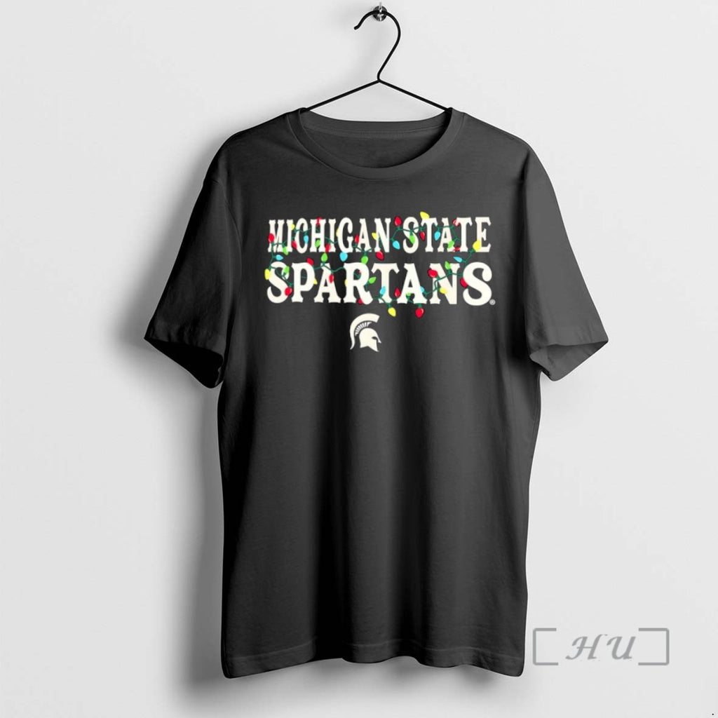 Officials Michigan State Spartans String Lights Christmas Shirt Hoodie Sweatshirt | PurePodTees.com