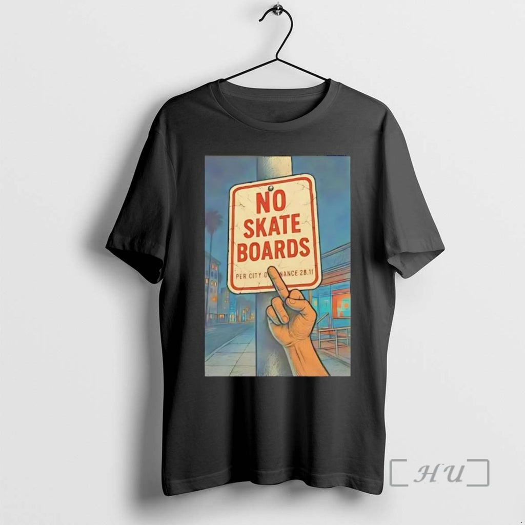 Officials Middle Finger No Skate Boards T Shirt Sweater