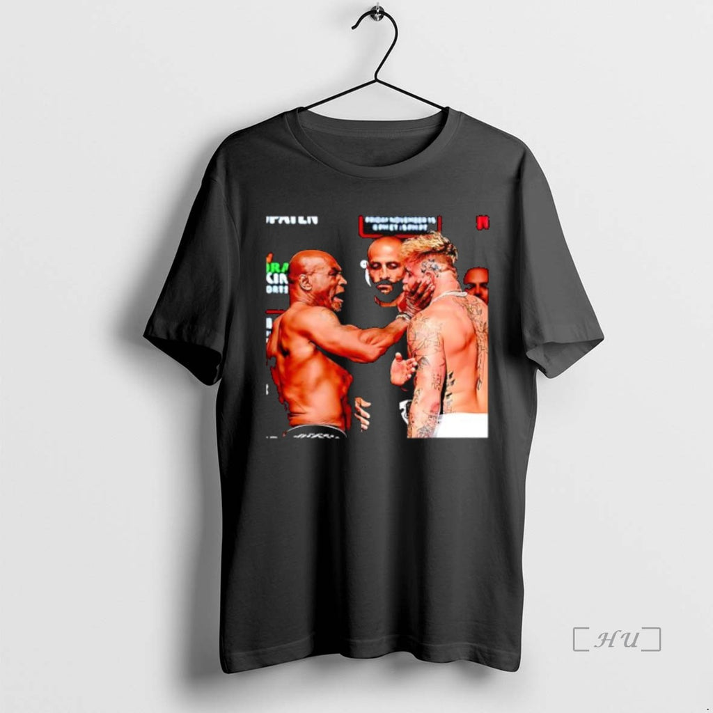 Officials Mike Tyson Slapping Jake Paul Will Go In The History Face Off In Wild Shirt Hoodie Sweatshirt | PurePodTees.com