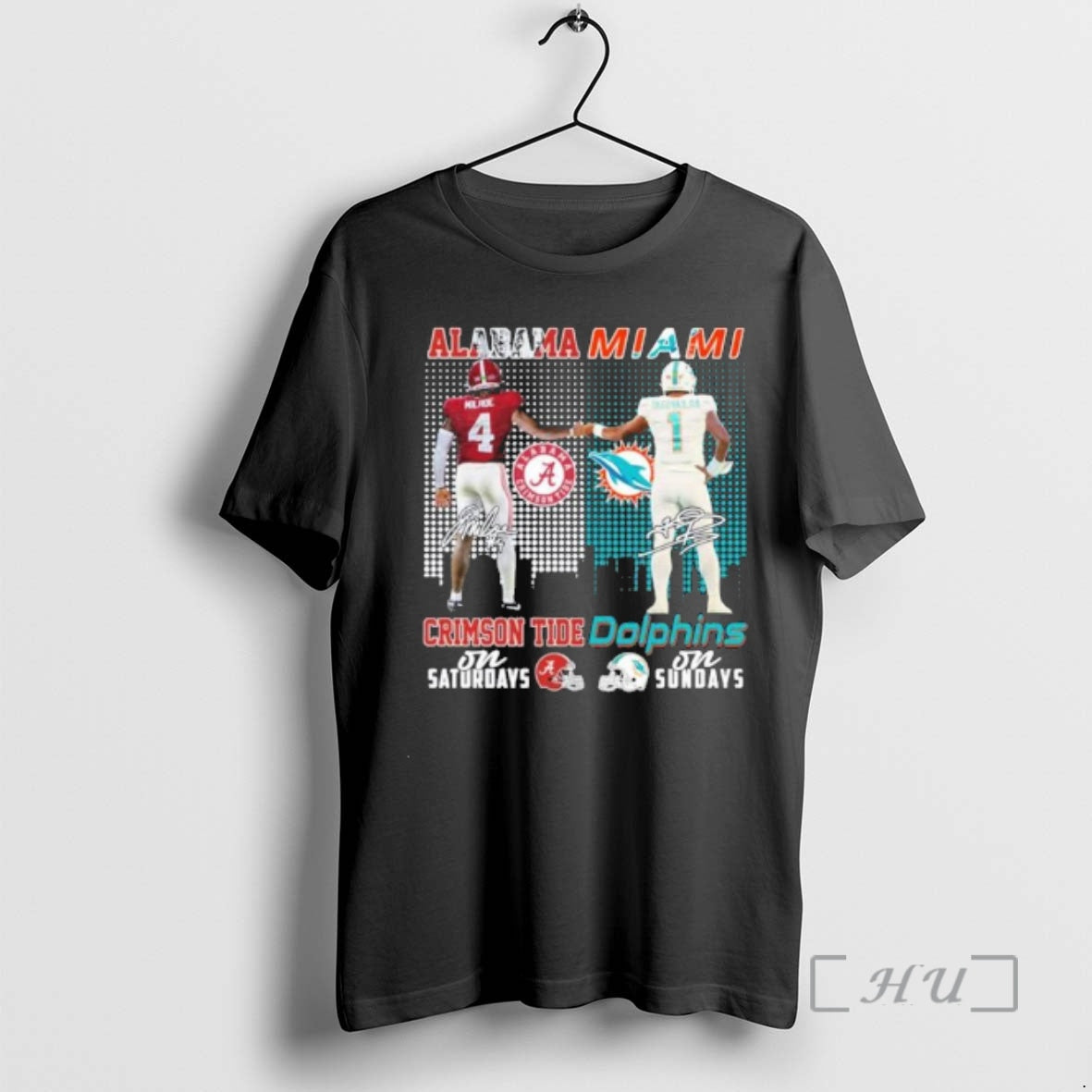 Officials Milroe Alabama On Saturdays And Tagovailoa Dolphins On Sundays Shirt Hoodie Sweatshirt | PurePodTees.com