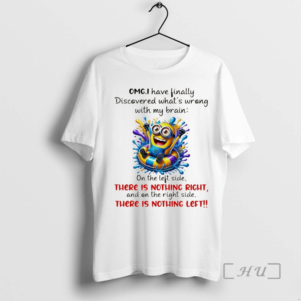 Officials Minion Omg I Have Finally Discovered Whats Wrong With My Brain Christmas Premium Shirt Hoodie Sweatshirt