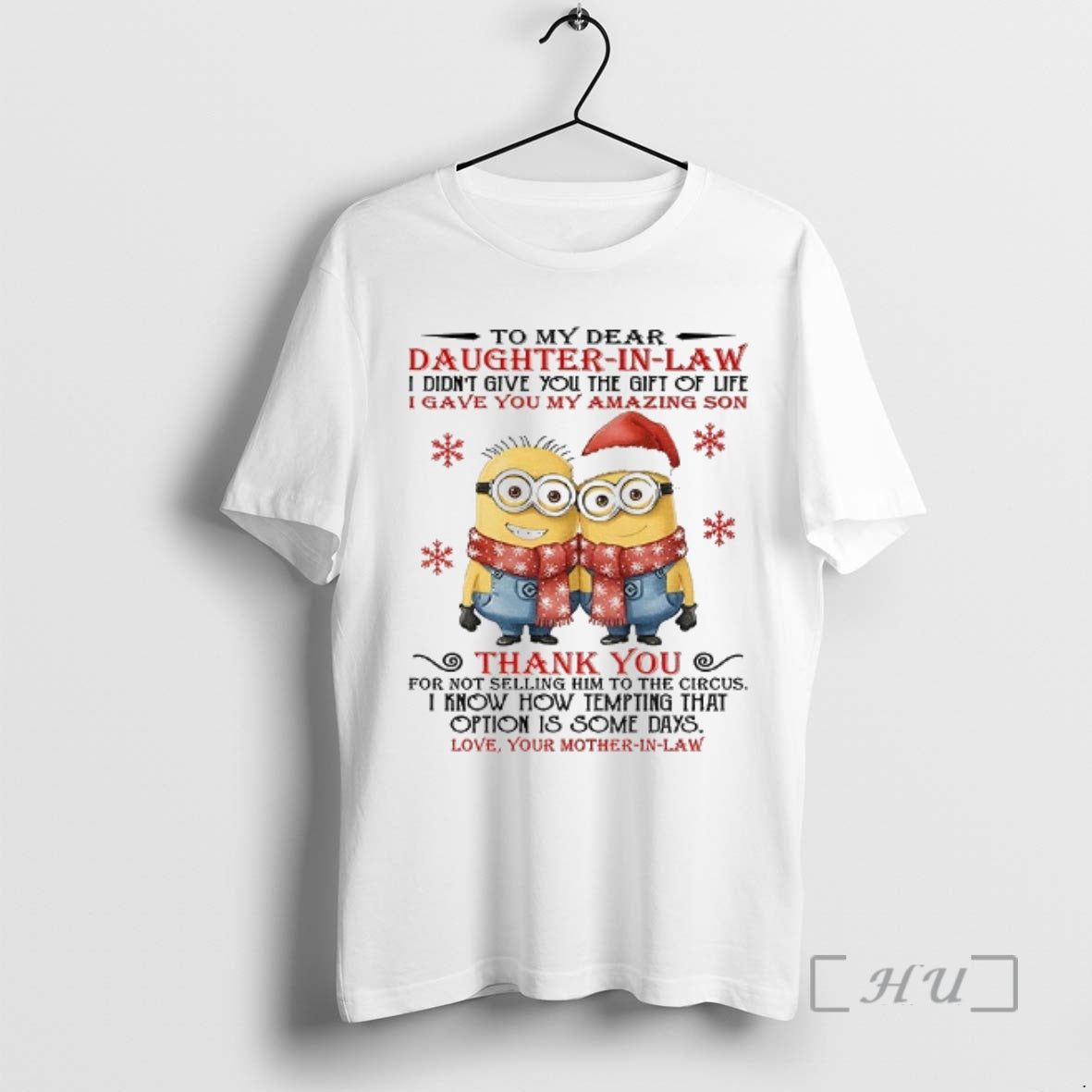 Officials Minion To My Dear Daughter In Law I Didnt Give You The Gift Of Shirt Hoodie Sweatshirt | PurePodTees.com